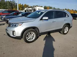 Salvage cars for sale at Eldridge, IA auction: 2015 KIA Sorento LX