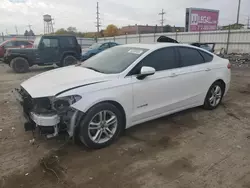 Salvage cars for sale at Chicago Heights, IL auction: 2018 Ford Fusion SE Hybrid