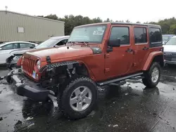 Salvage cars for sale at Exeter, RI auction: 2014 Jeep Wrangler Unlimited Sahara