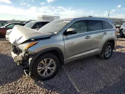 Toyota Highlander salvage cars for sale: 2014 Toyota Highlander XLE