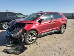 Salvage cars for sale at Wichita, KS auction: 2015 Ford Edge Titanium