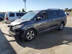 Salvage cars for sale at Hayward, CA auction: 2018 Toyota Sienna LE