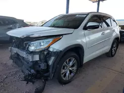 Toyota Vehiculos salvage en venta: 2015 Toyota Highlander XLE