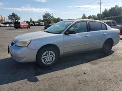 Chevrolet salvage cars for sale: 2007 Chevrolet Malibu LS