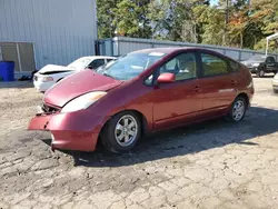 Salvage cars for sale from Copart Austell, GA: 2005 Toyota Prius