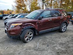 Salvage cars for sale at Candia, NH auction: 2015 Ford Explorer Limited