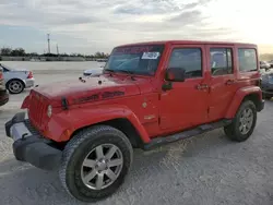 Flood-damaged cars for sale at auction: 2015 Jeep Wrangler Unlimited Sahara