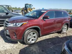 Salvage cars for sale at Cahokia Heights, IL auction: 2018 Toyota Highlander Limited