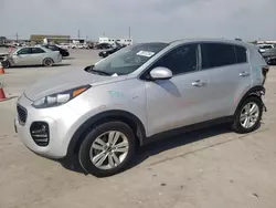 Salvage cars for sale at Grand Prairie, TX auction: 2017 KIA Sportage LX