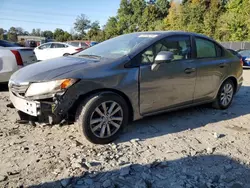 Salvage cars for sale at Waldorf, MD auction: 2012 Honda Civic EX