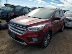 Salvage cars for sale at Elgin, IL auction: 2017 Ford Escape Titanium