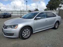 Salvage cars for sale at San Diego, CA auction: 2015 Volkswagen Passat S