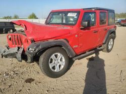 Jeep salvage cars for sale: 2018 Jeep Wrangler Unlimited Sport