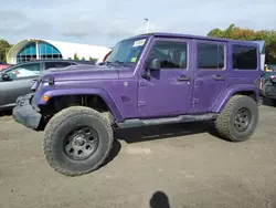 Salvage cars for sale at East Granby, CT auction: 2018 Jeep Wrangler Unlimited Sahara