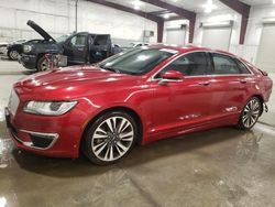 Lincoln salvage cars for sale: 2018 Lincoln MKZ Hybrid Select