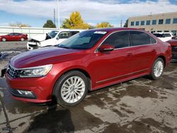 Salvage cars for sale at Littleton, CO auction: 2016 Volkswagen Passat SE