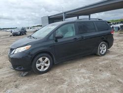 Salvage cars for sale at West Palm Beach, FL auction: 2011 Toyota Sienna LE