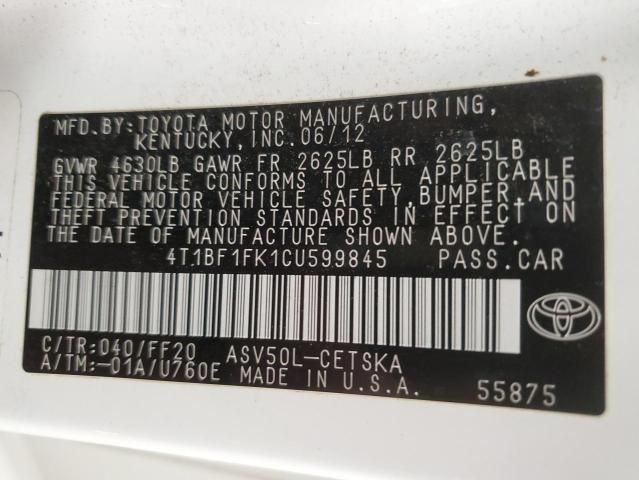 2012 Toyota Camry Base