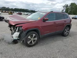 Salvage cars for sale at Dunn, NC auction: 2019 Jeep Cherokee Limited