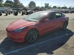 Salvage cars for sale at Van Nuys, CA auction: 2022 Tesla Model 3