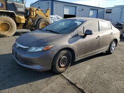 Salvage cars for sale from Copart Vallejo, CA: 2012 Honda Civic LX