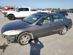 Salvage cars for sale at Grand Prairie, TX auction: 2007 Honda Accord EX