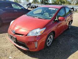 Salvage cars for sale from Copart Elgin, IL: 2014 Toyota Prius