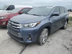 Flood-damaged cars for sale at auction: 2019 Toyota Highlander Limited