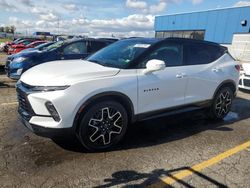 Salvage cars for sale from Copart Woodhaven, MI: 2023 Chevrolet Blazer RS