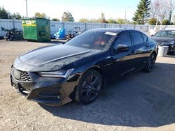 Salvage cars for sale at Bowmanville, ON auction: 2023 Acura TLX A-Spec