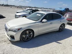 Salvage cars for sale from Copart Arcadia, FL: 2017 Infiniti Q50 Premium