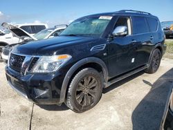 Salvage cars for sale from Copart Arcadia, FL: 2017 Nissan Armada Platinum