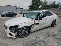 Salvage cars for sale at Opa Locka, FL auction: 2018 Mercedes-Benz C300