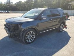 Salvage cars for sale at Savannah, GA auction: 2017 Ford Explorer Limited