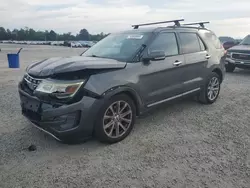 Salvage cars for sale at Lumberton, NC auction: 2017 Ford Explorer Limited