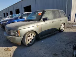 Salvage cars for sale at Jacksonville, FL auction: 2003 Land Rover Range Rover HSE