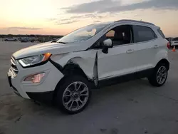 Salvage cars for sale at Grand Prairie, TX auction: 2019 Ford Ecosport Titanium