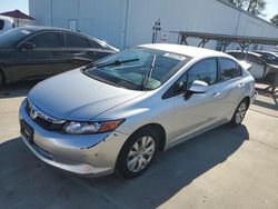 Salvage cars for sale from Copart Sacramento, CA: 2012 Honda Civic LX