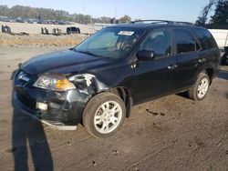 Salvage cars for sale at Dunn, NC auction: 2005 Acura MDX Touring