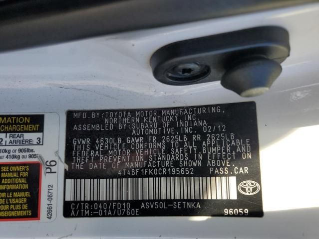 2012 Toyota Camry Base