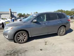 Salvage cars for sale at Florence, MS auction: 2016 Nissan Pathfinder S