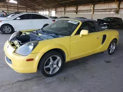 Toyota salvage cars for sale: 2001 Toyota MR2 Spyder