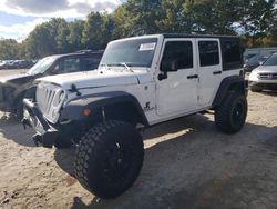 Jeep Wrangler salvage cars for sale: 2017 Jeep Wrangler Unlimited Sport