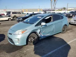 Salvage cars for sale from Copart Van Nuys, CA: 2015 Toyota Prius