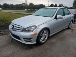 Salvage cars for sale at Riverview, FL auction: 2012 Mercedes-Benz C 250