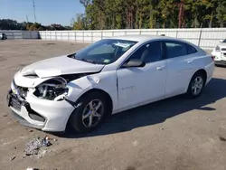 Salvage cars for sale at Dunn, NC auction: 2018 Chevrolet Malibu LS