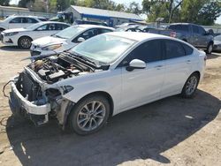 Salvage cars for sale at Wichita, KS auction: 2017 Ford Fusion SE