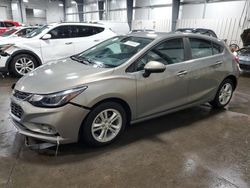 Salvage cars for sale at Ham Lake, MN auction: 2018 Chevrolet Cruze LT