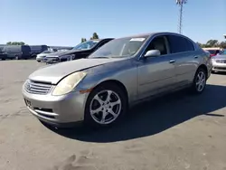 Salvage cars for sale at Hayward, CA auction: 2004 Infiniti G35