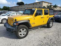 Salvage cars for sale from Copart Opa Locka, FL: 2019 Jeep Wrangler Unlimited Sport